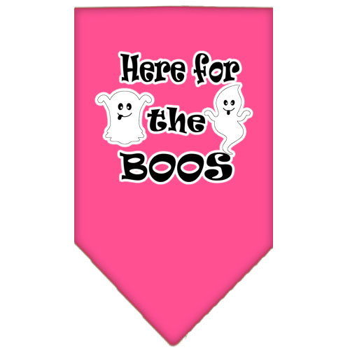 Here for the Boos Screen Print Bandana Bright Pink Large